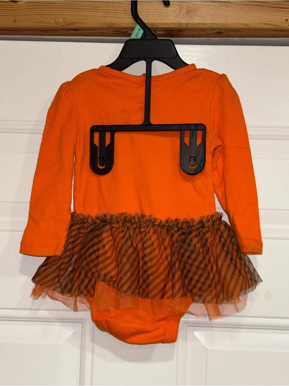 Carter's Orange Pumpkin Jack-O'-Lantern Tutu Bodysuit - Picture 3 of 5